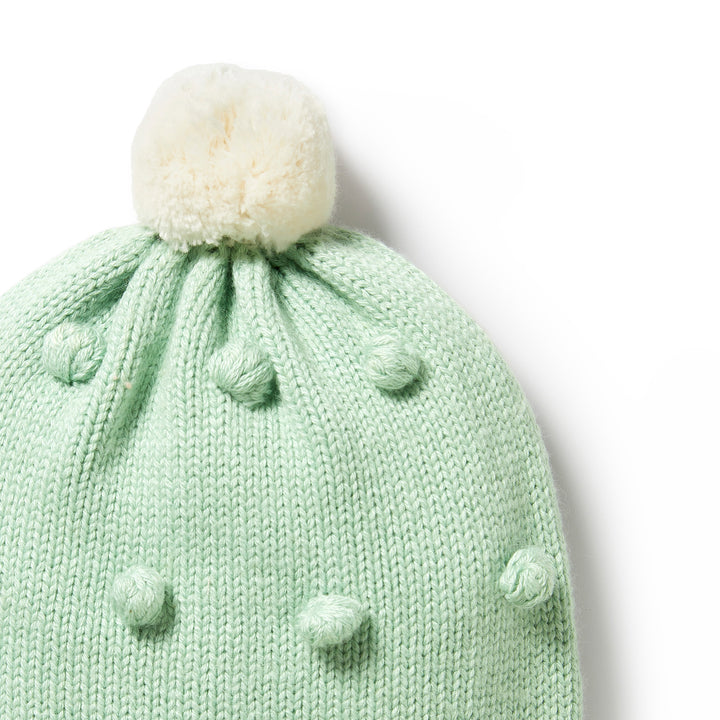 Wilson and Frenchy Knitted Bauble Hat - Mint Green