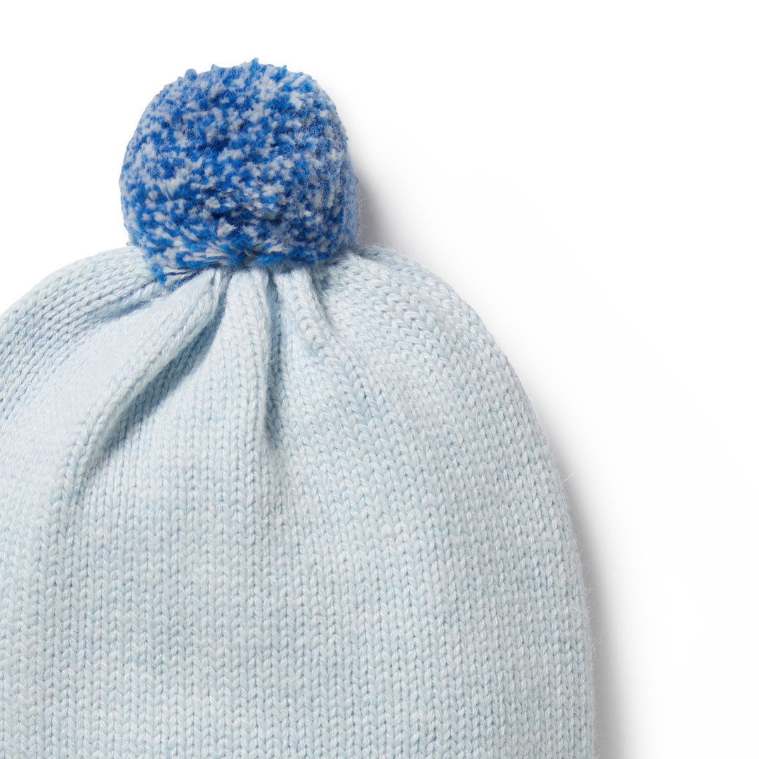 Wilson and Frenchy Knitted Hat - Bluebell Fleck