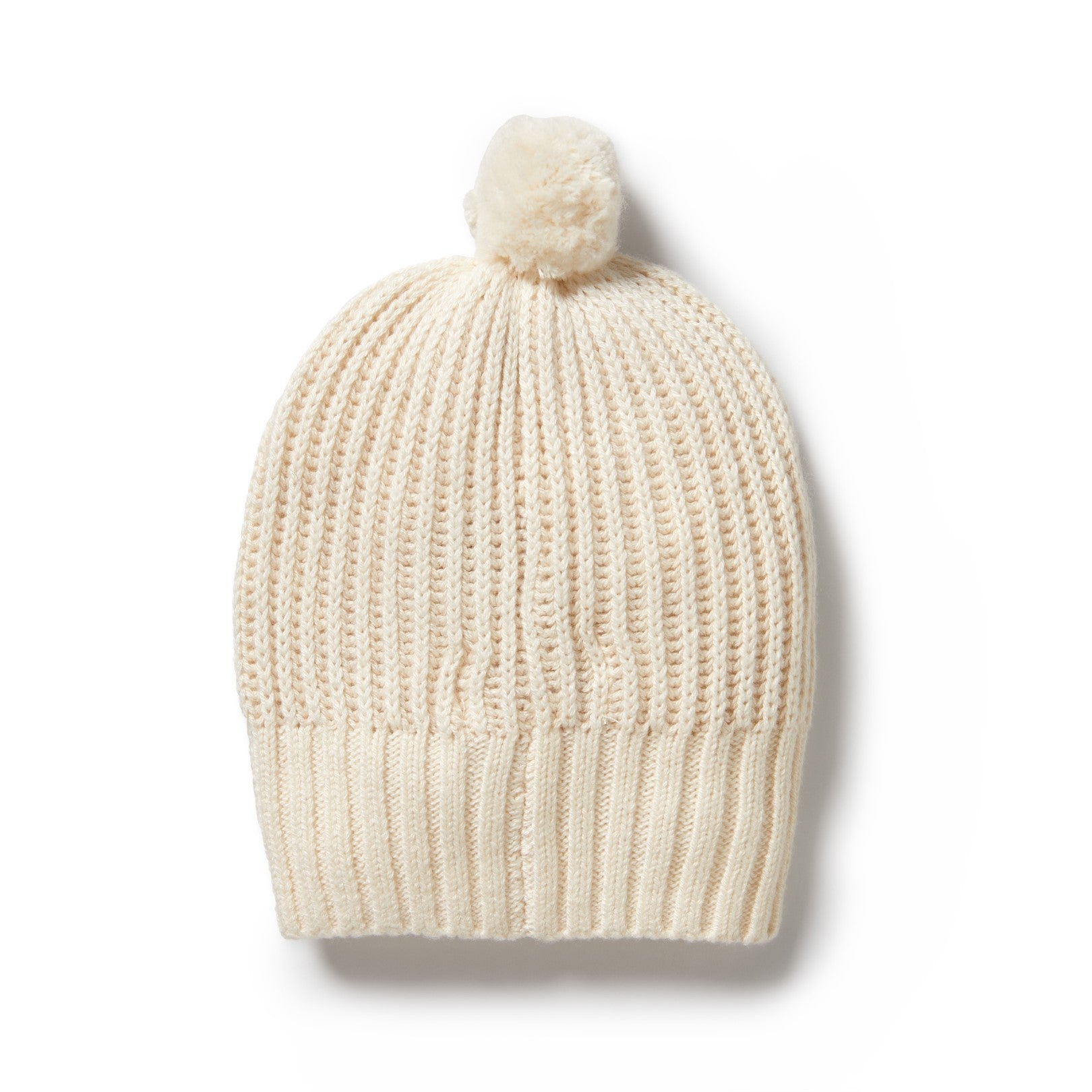 Wilson and Frenchy Knitted Ribbed Hat - Ecru