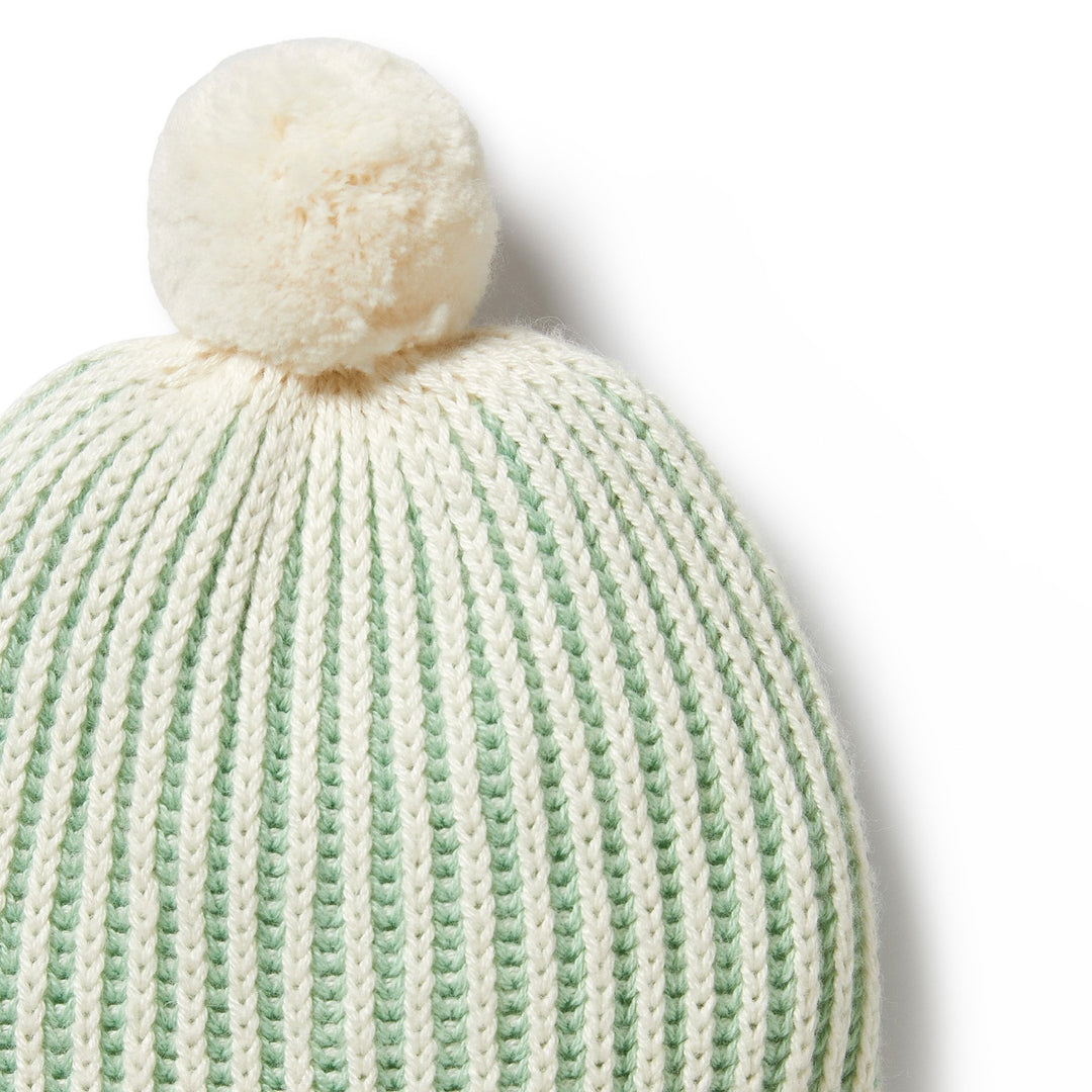 Wilson and Frenchy Knitted Ribbed Hat - Mint Green