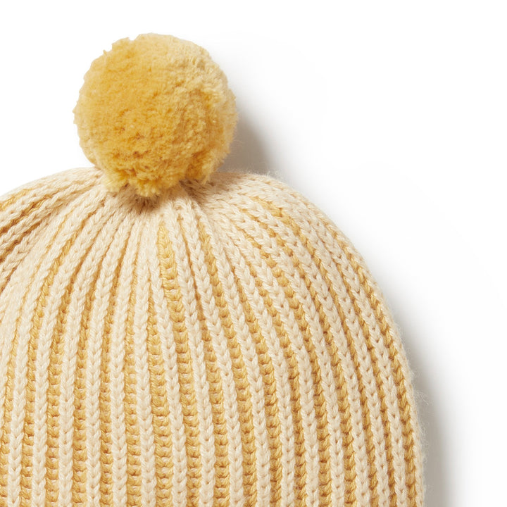 Wilson and Frenchy Knitted Ribbed Hat - Dijon
