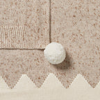 Knitted Jacquard Blanket - Almond Fleck