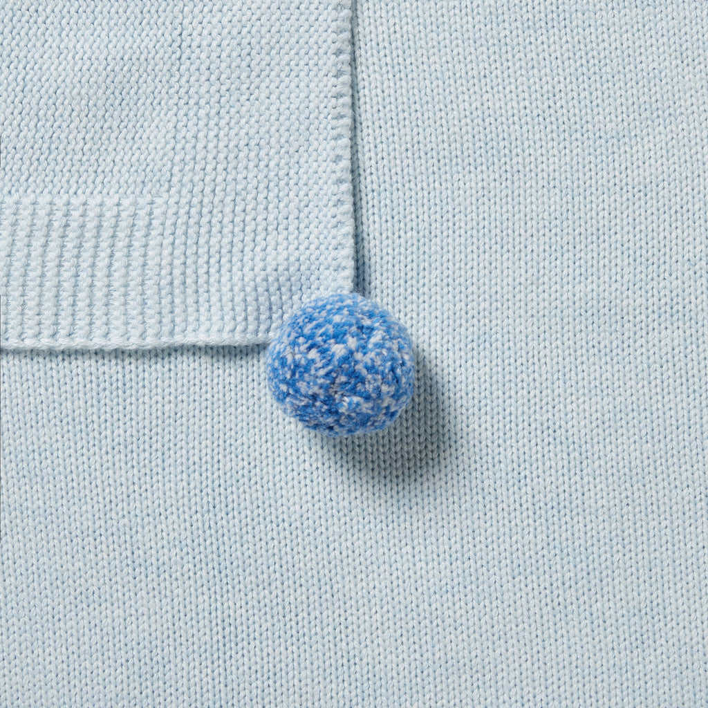 Knitted Blanket - Bluebell Fleck