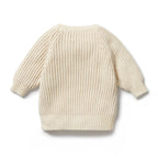 Knitted Ribbed Jumper - Ecru