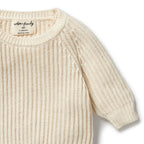 Knitted Ribbed Jumper - Ecru