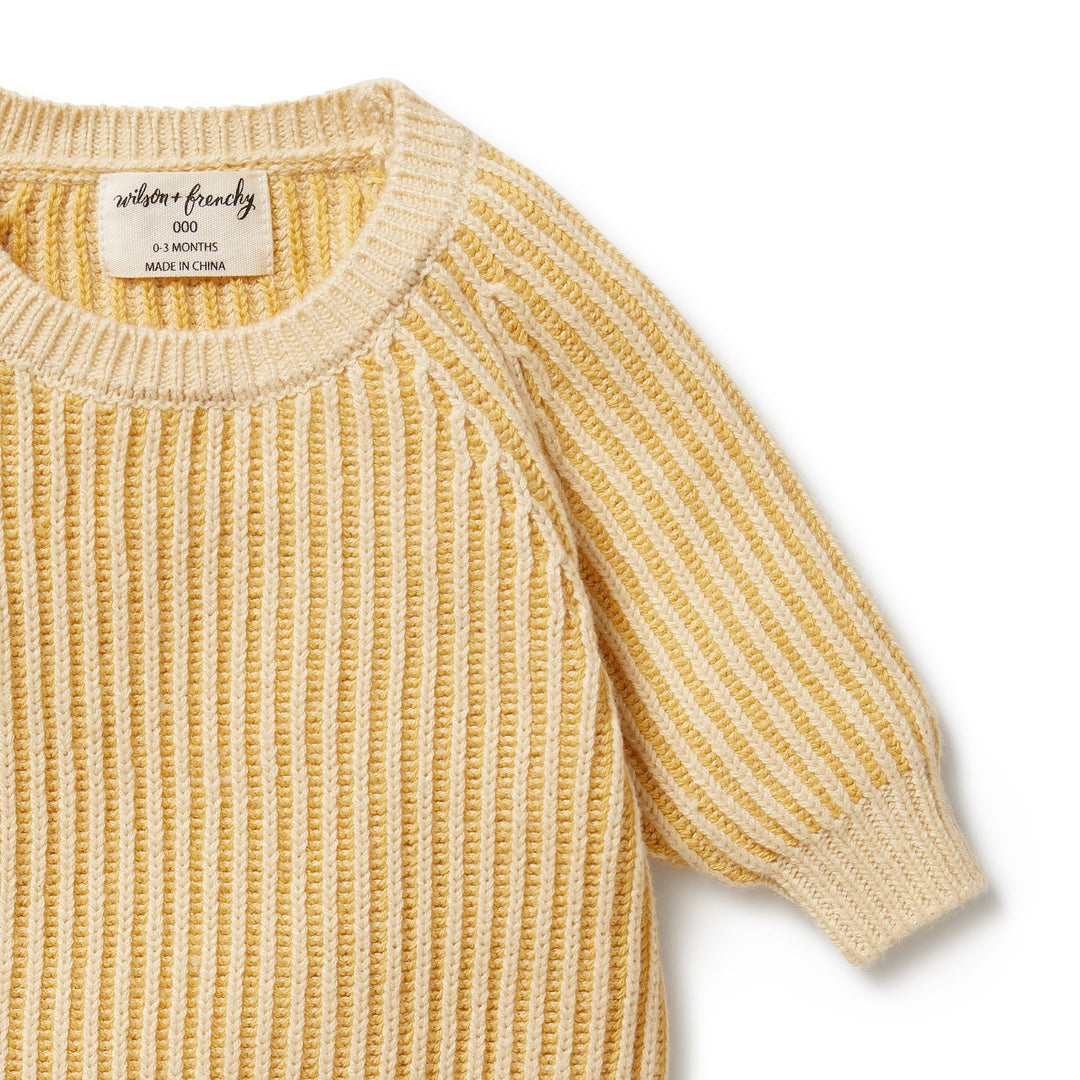 Wilson and Frenchy Knitted Ribbed Jumper - Dijon