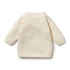 Knitted Pointelle Kimono Cardigan - Ecru