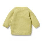 Knitted Pointelle Kimono Cardigan - Endive
