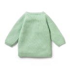 Knitted Pointelle Kimono Cardigan - Mint Green