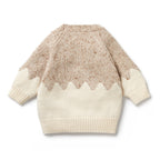 Knitted Jacquard Jumper - Almond Fleck