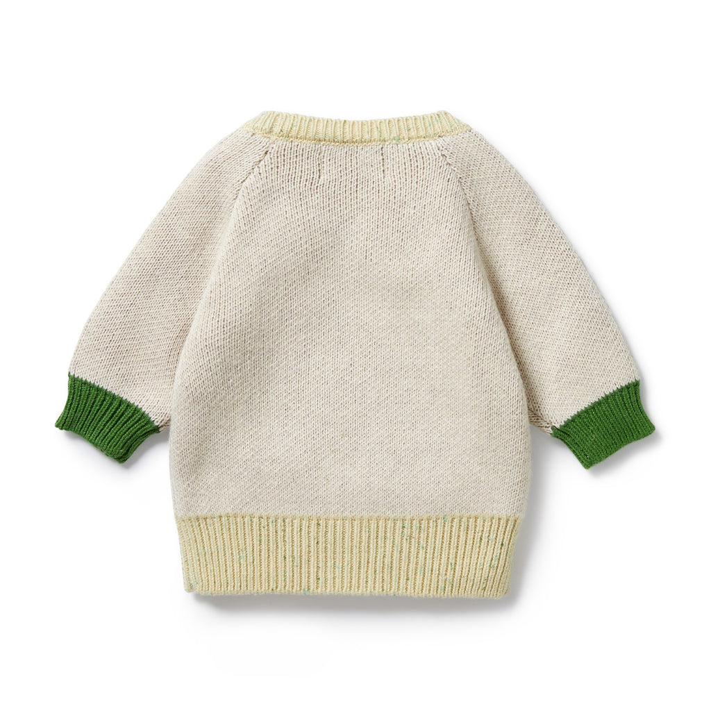 Knitted Just Smile Jumper - Almond