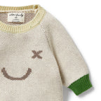Knitted Just Smile Jumper - Almond