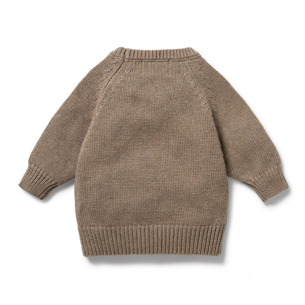 Knitted Pocket Jumper - Walnut