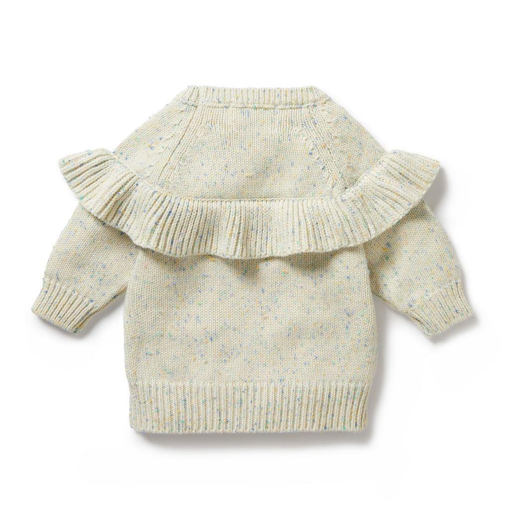 Knitted Ruffle Jumper - Dew Fleck