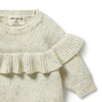 Knitted Ruffle Jumper - Dew Fleck