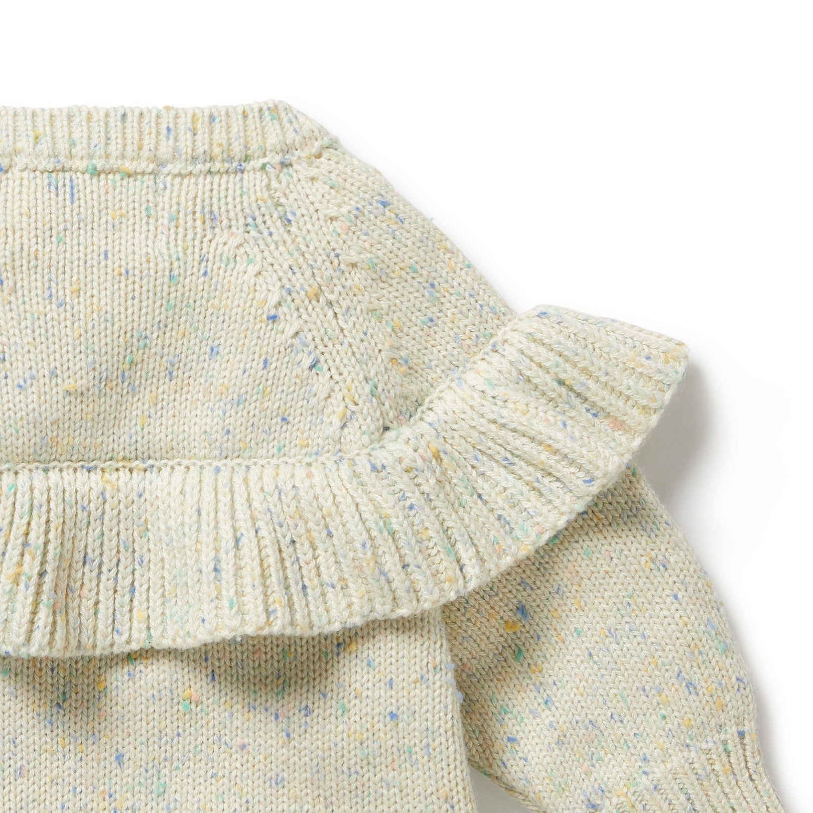 Knitted Ruffle Jumper - Dew Fleck