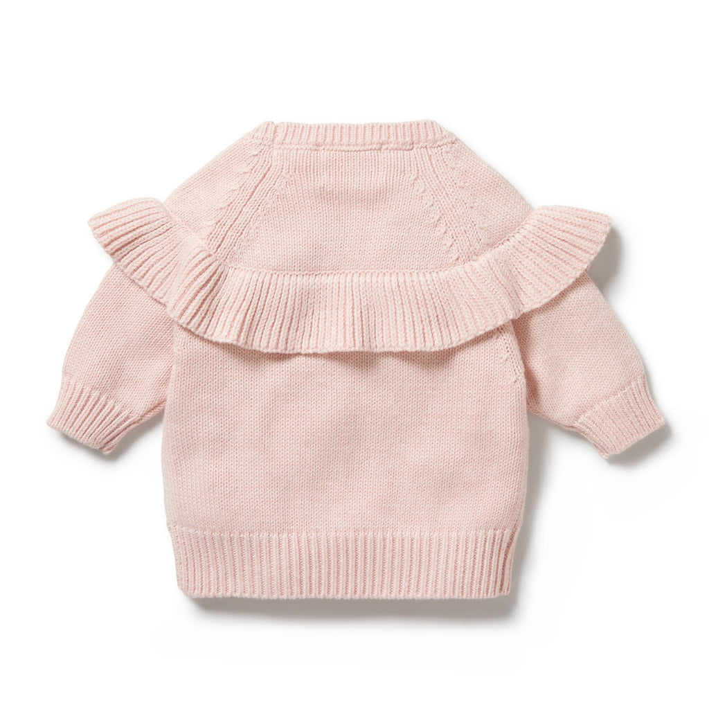 Knitted Ruffle Jumper - Pink