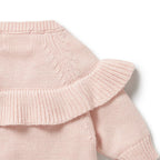 Knitted Ruffle Jumper - Pink