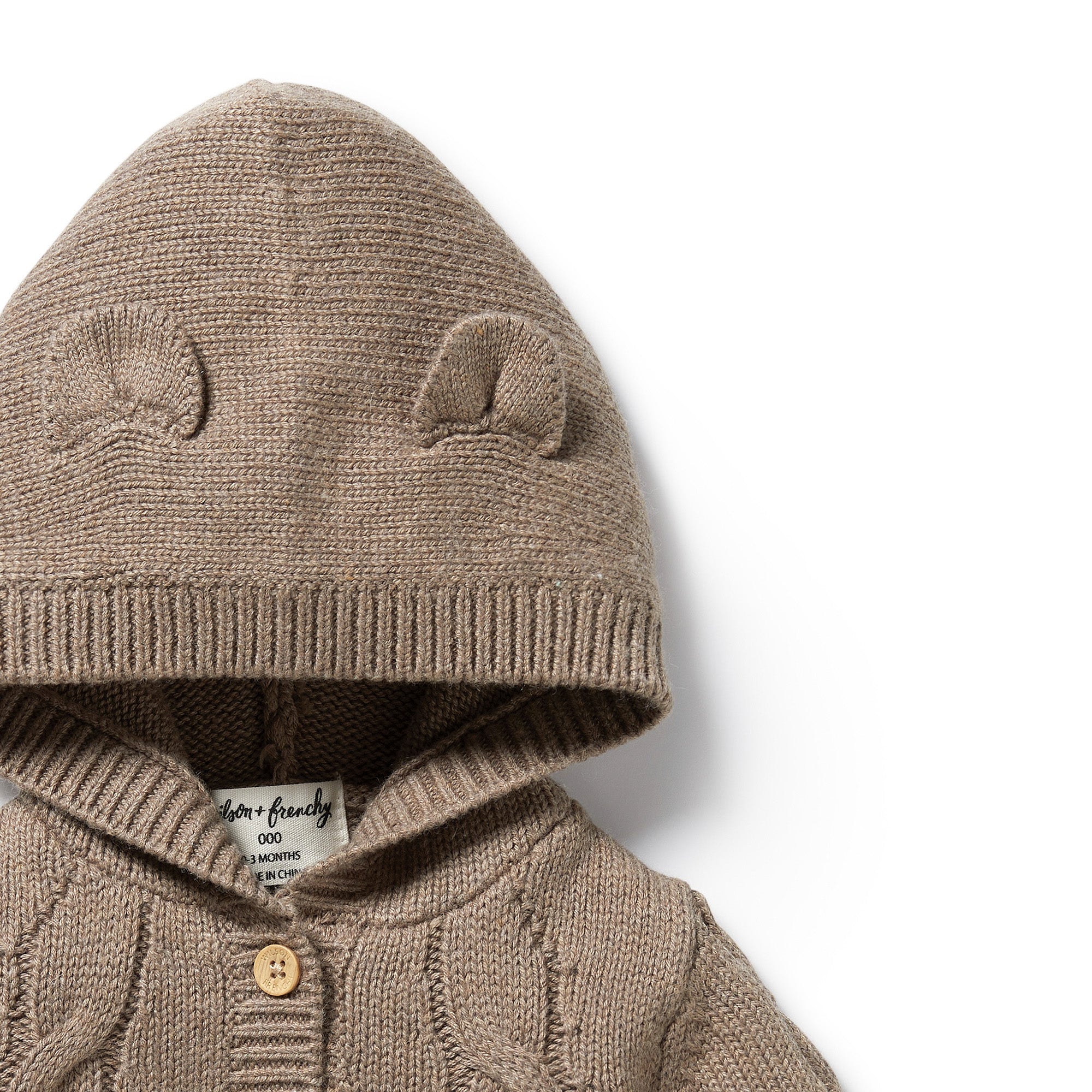 Knitted Cable Jacket - Walnut