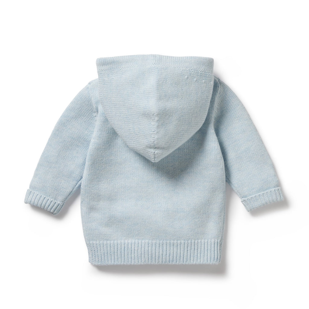 Knitted Zipped Jacket - Bluebell Fleck