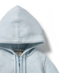 Knitted Zipped Jacket - Bluebell Fleck