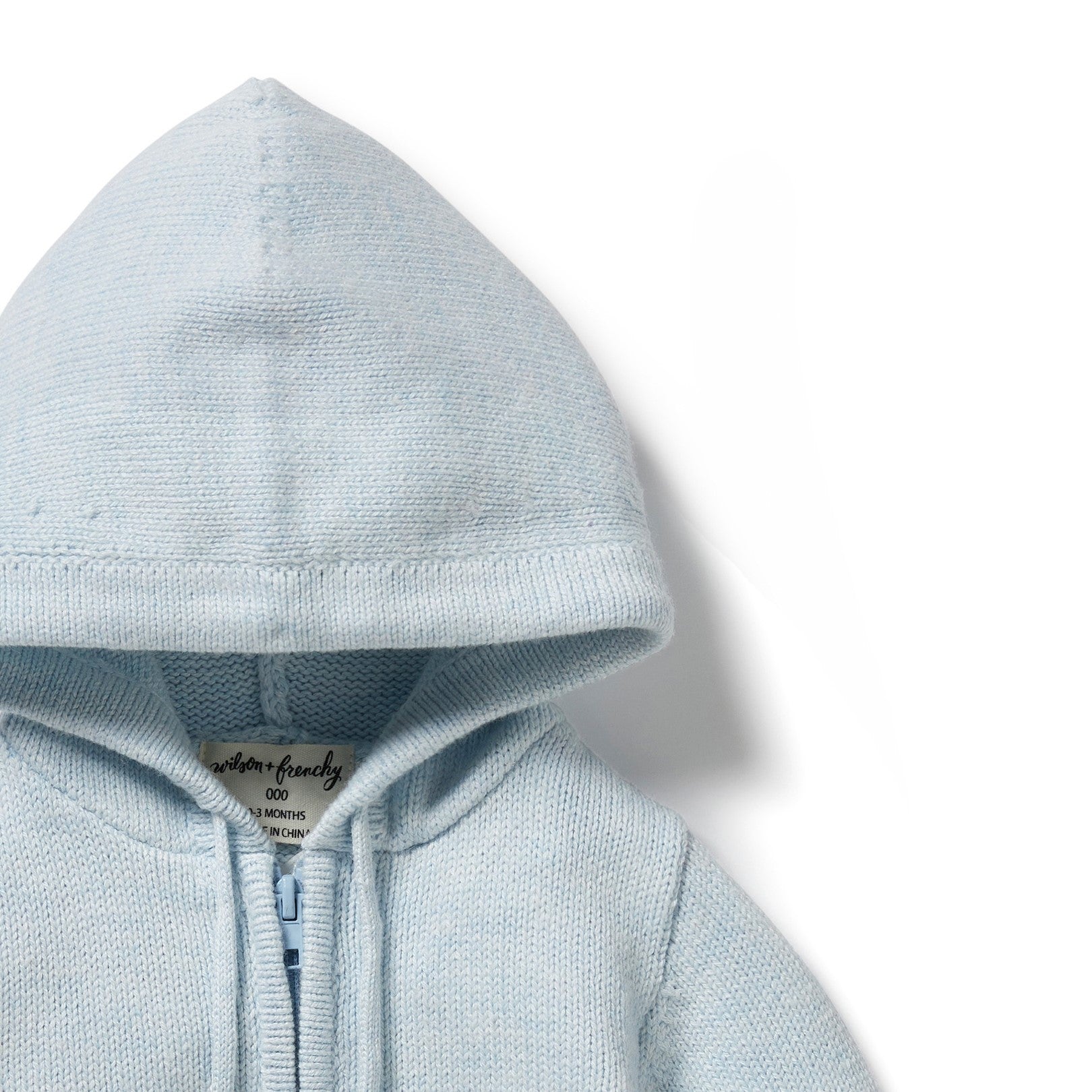 Knitted Zipped Jacket - Bluebell Fleck