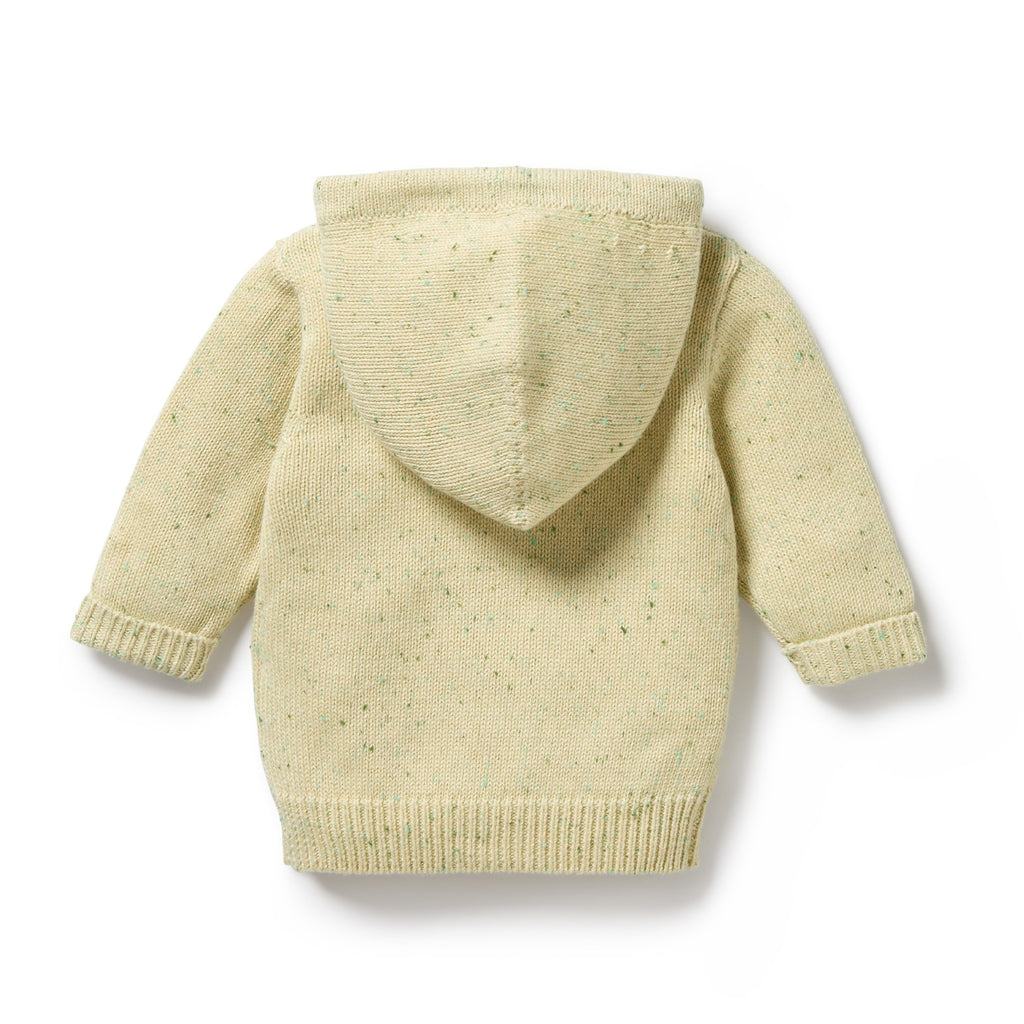 Knitted Zipped Jacket - Cactus Fleck
