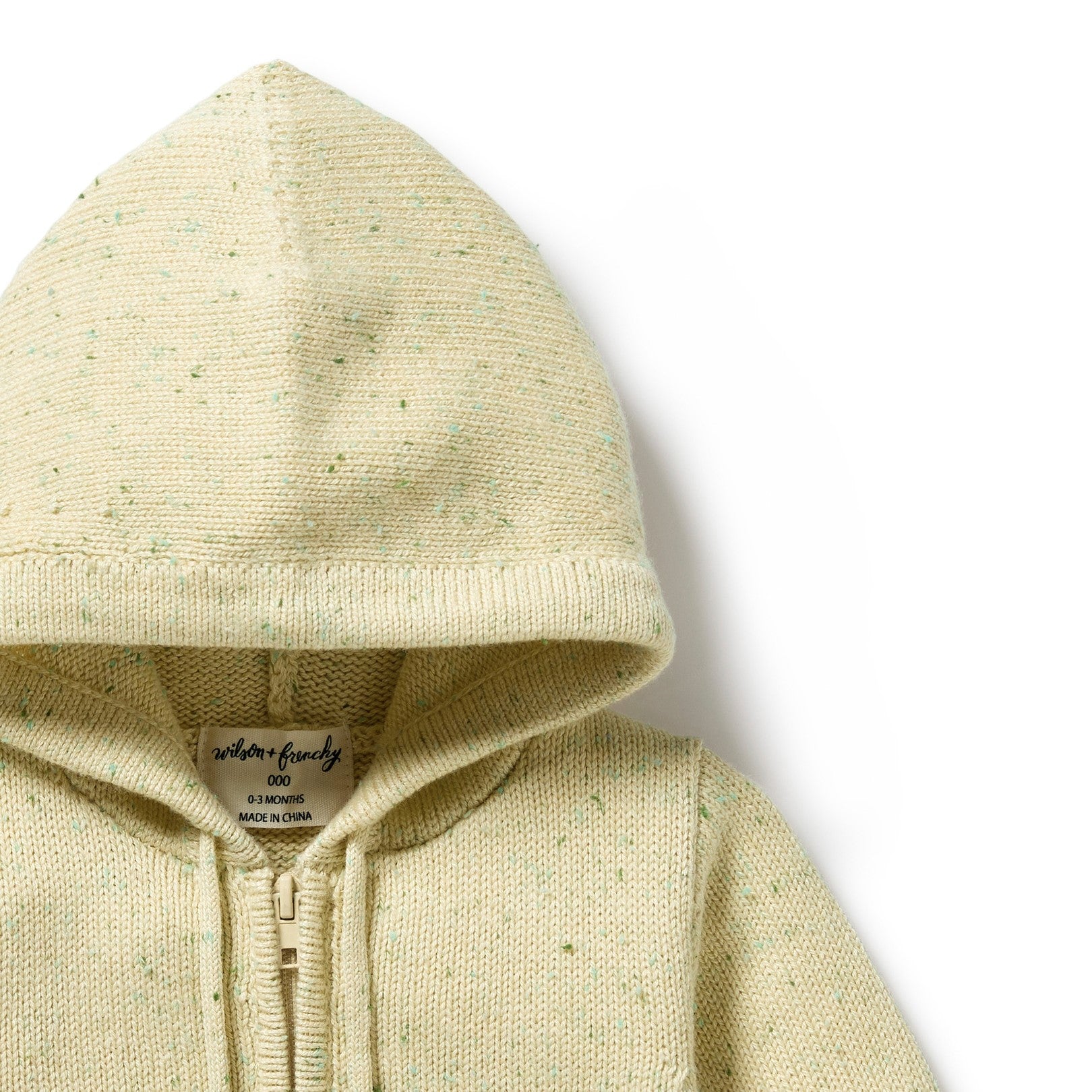 Knitted Zipped Jacket - Cactus Fleck