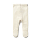 Knitted Legging with Feet - Ecru