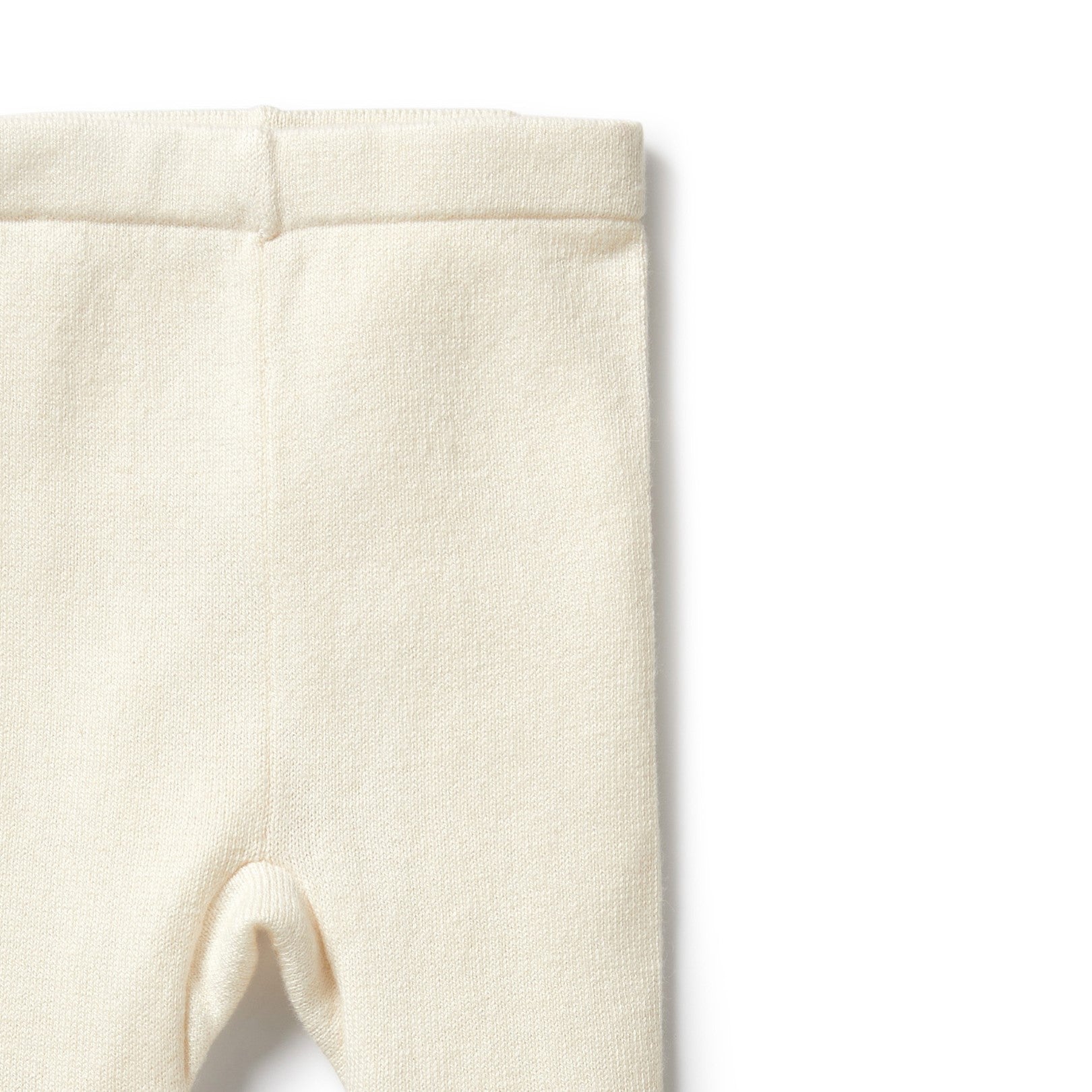 Knitted Legging with Feet - Ecru