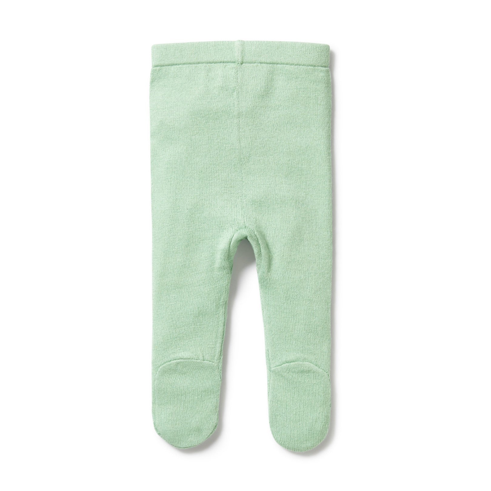 Knitted Legging with Feet - Mint Green
