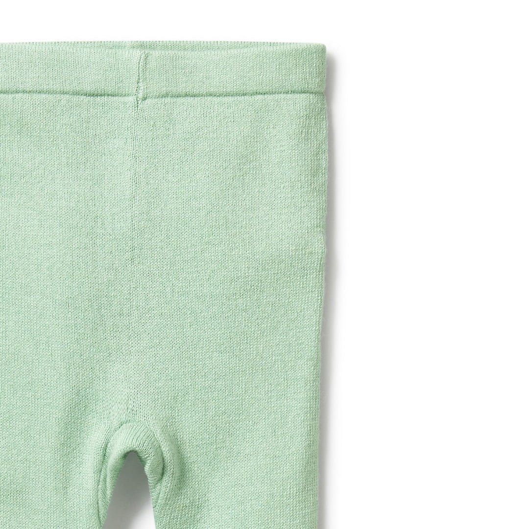 Wilson and Frenchy Knitted Legging with Feet - Mint Green