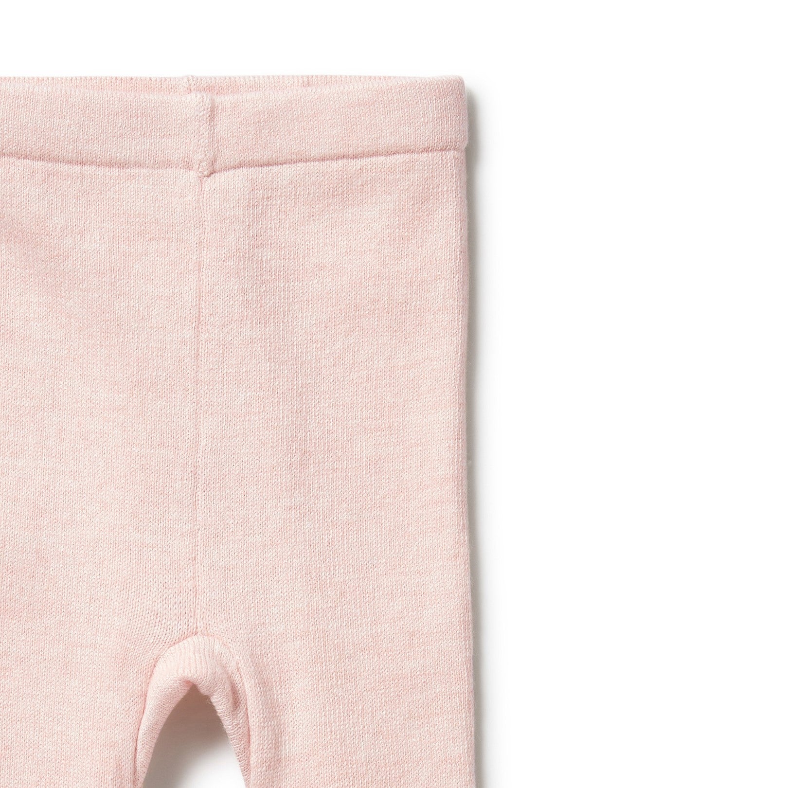 Knitted Legging with Feet - Pink