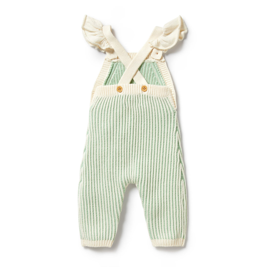 Wilson and Frenchy Knitted Ruffle Overall - Mint Green