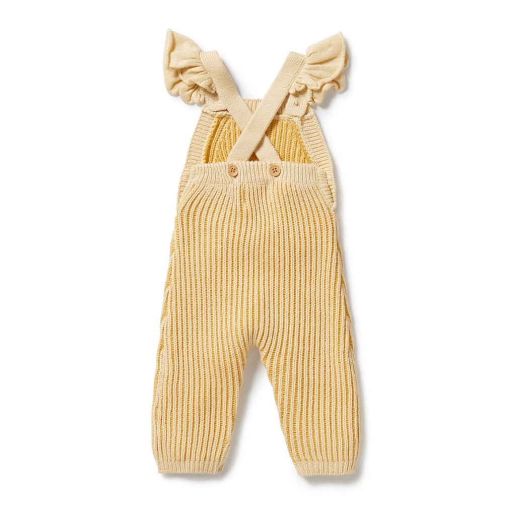Knitted Ruffle Overall - Dijon
