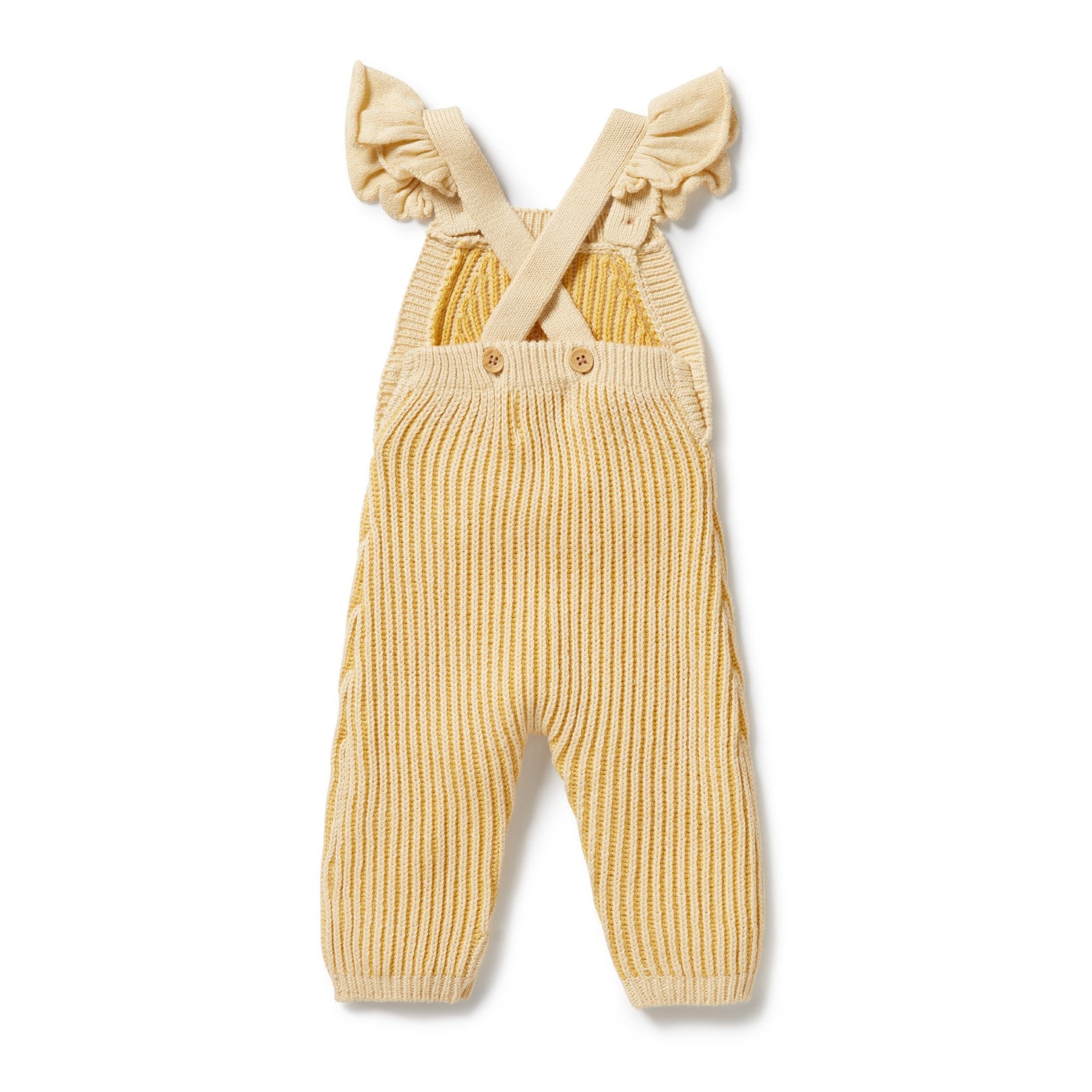 Knitted Ruffle Overall - Dijon