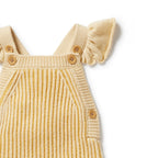 Knitted Ruffle Overall - Dijon