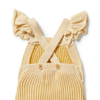 Knitted Ruffle Overall - Dijon