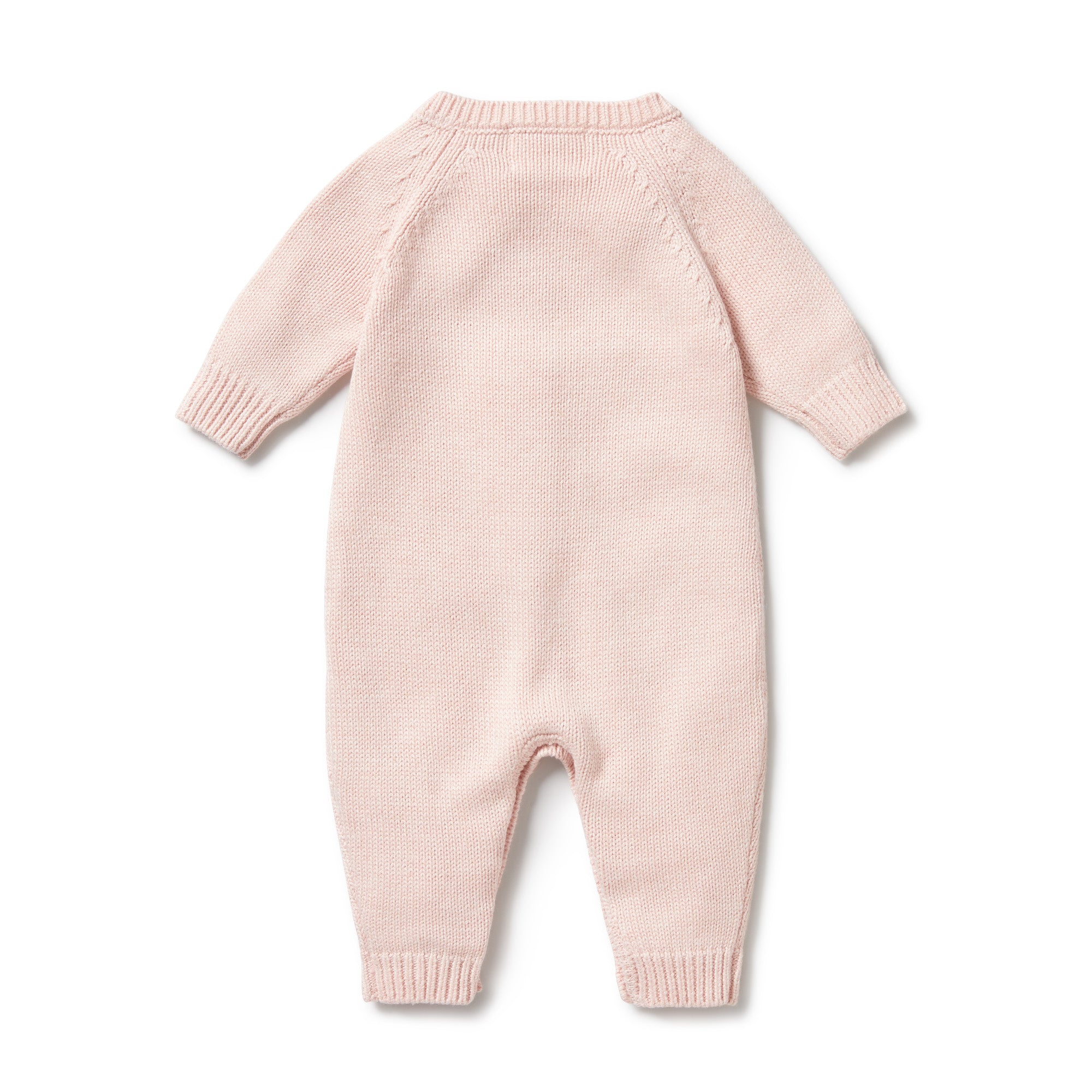 Knitted Cable Growsuit - Pink