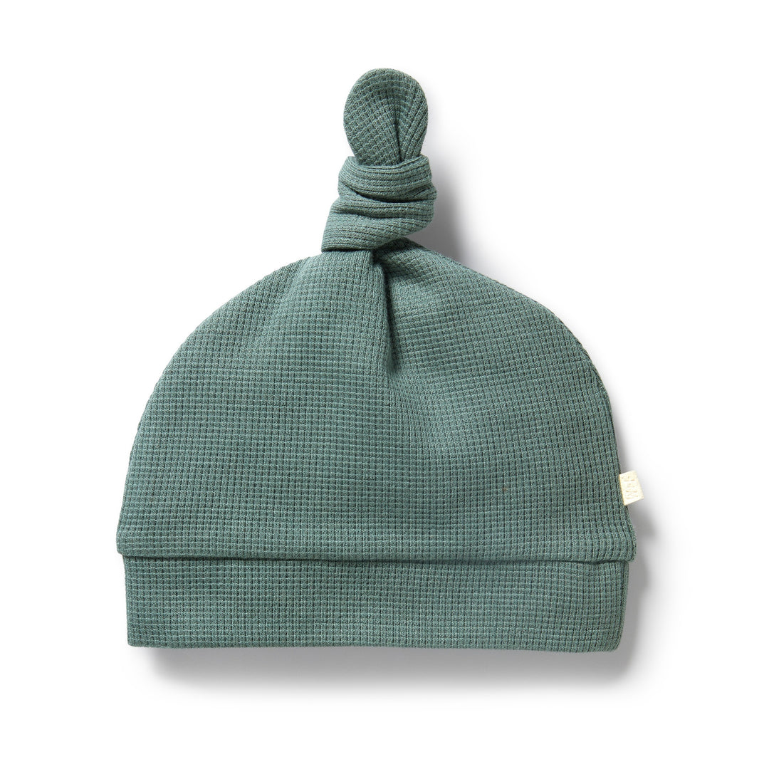Wilson & Frenchy - Pine Green Organic Waffle Knot Hat