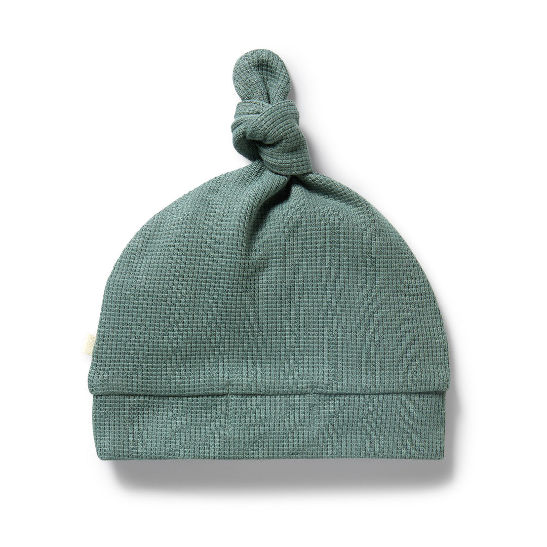 Wilson & Frenchy - Pine Green Organic Waffle Knot Hat