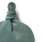Wilson & Frenchy - Pine Green Organic Waffle Knot Hat