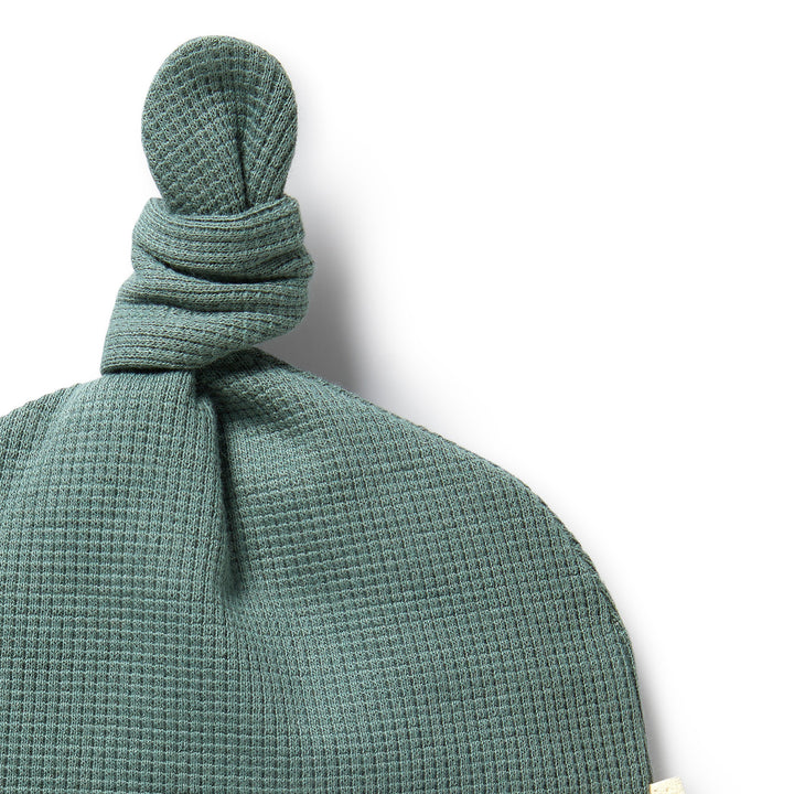 Wilson & Frenchy - Pine Green Organic Waffle Knot Hat