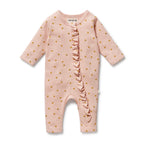 Wilson & Frenchy - Little Fleur Organic Waffle Ruffle Zipsuit