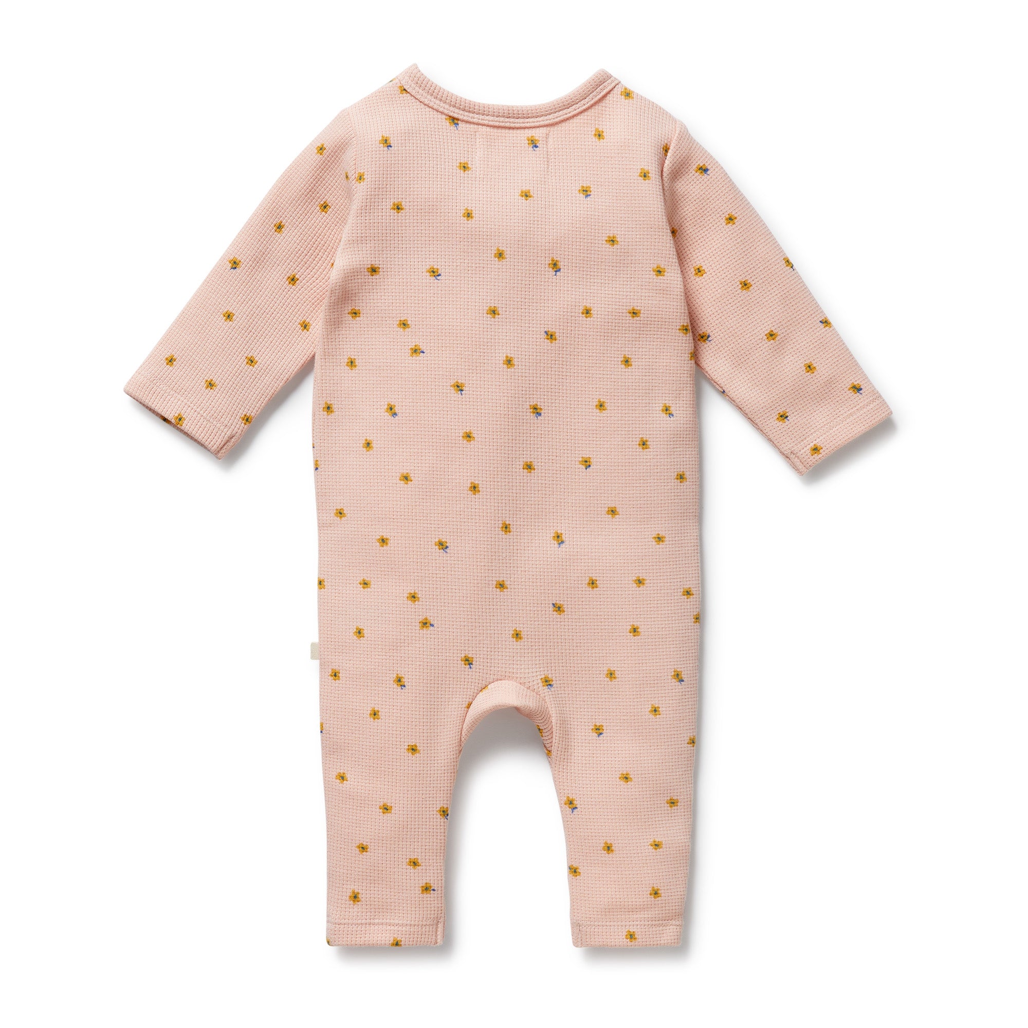 Wilson & Frenchy - Little Fleur Organic Waffle Ruffle Zipsuit
