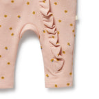 Wilson & Frenchy - Little Fleur Organic Waffle Ruffle Zipsuit