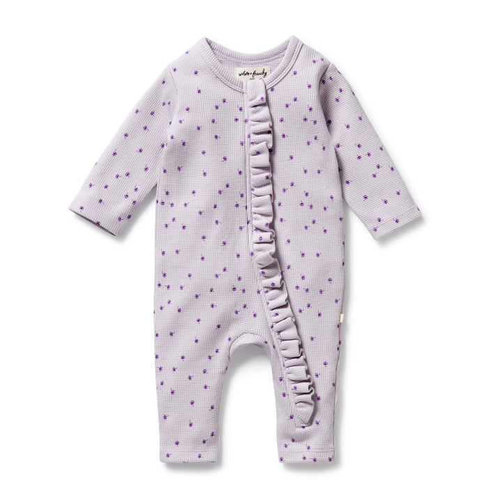 Wilson & Frenchy - Lulu Daisy Organic Waffle Ruffle Zipsuit