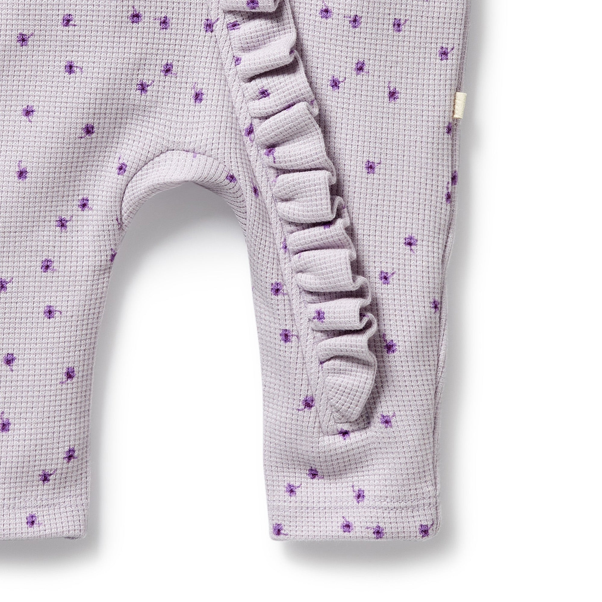 Wilson & Frenchy - Lulu Daisy Organic Waffle Ruffle Zipsuit