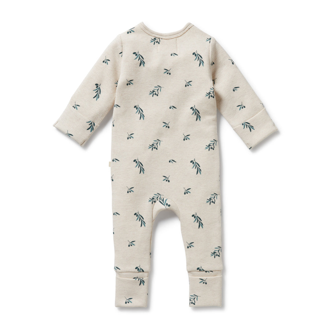 Wilson & Frenchy - Little Olive Organic Waffle Zipsuit