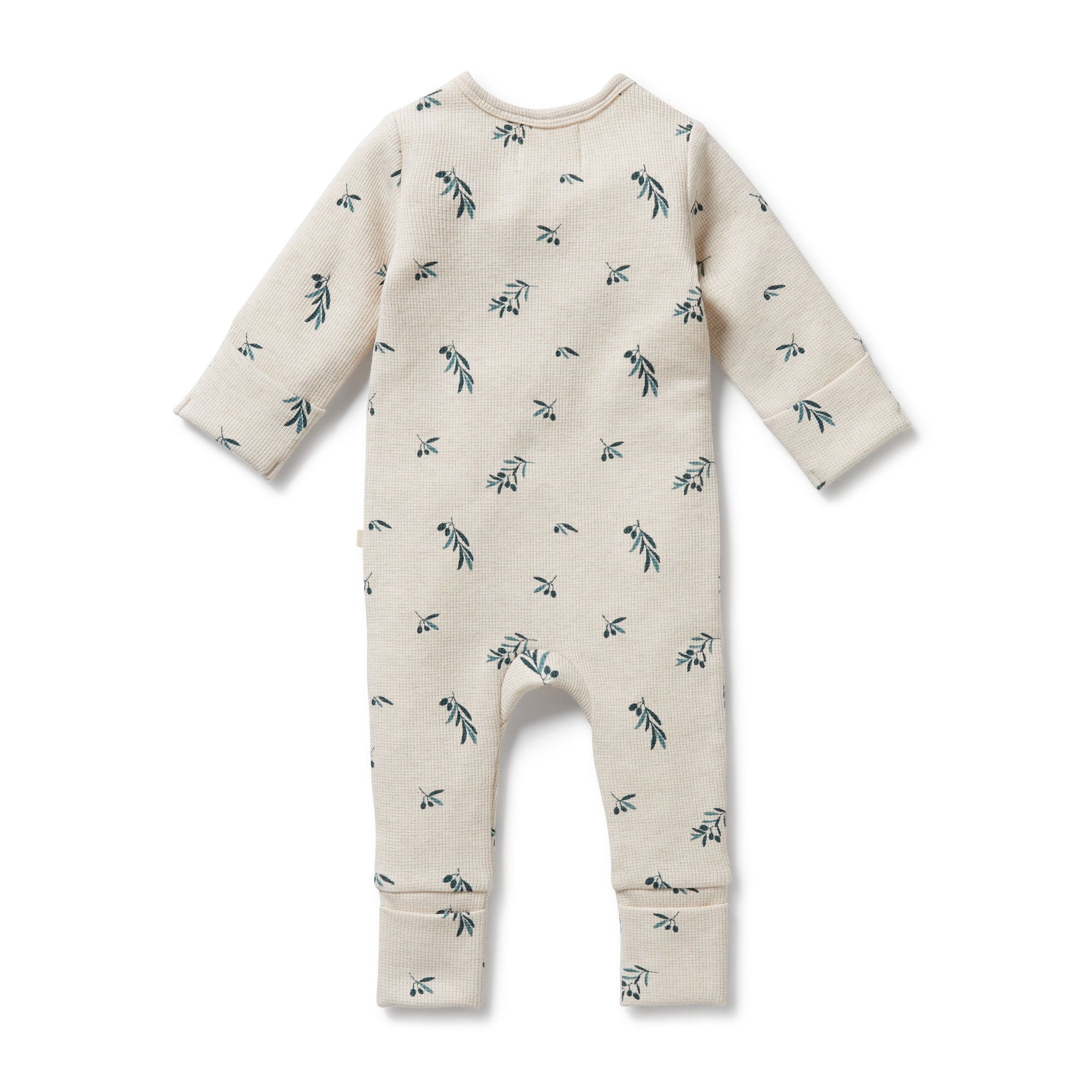 Wilson & Frenchy - Little Olive Organic Waffle Zipsuit